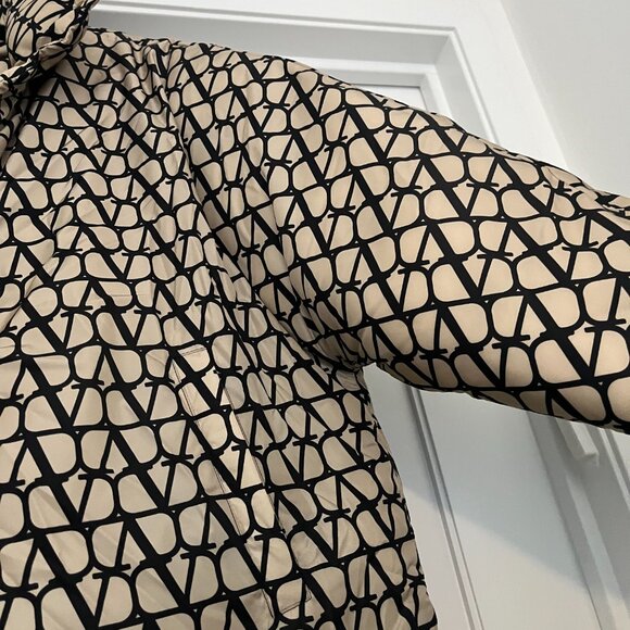 NWT Valentino Iconographe Jacket Logo Print Allover Down-filled Stand Collar - Picture 7 of 16